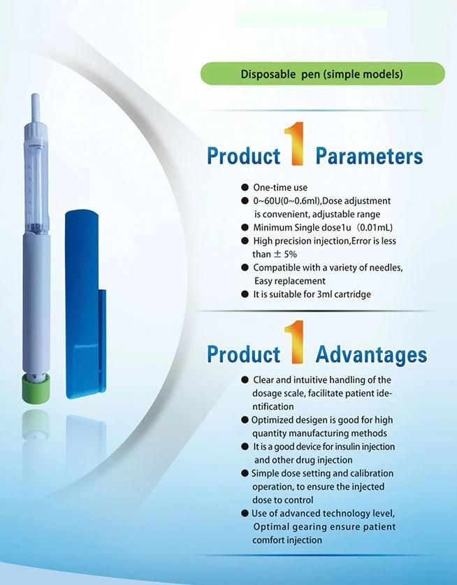 High Quality Intramuscular Injection- Disposable Insulin Pen for Diabetes Treatment - Insulin Syringe