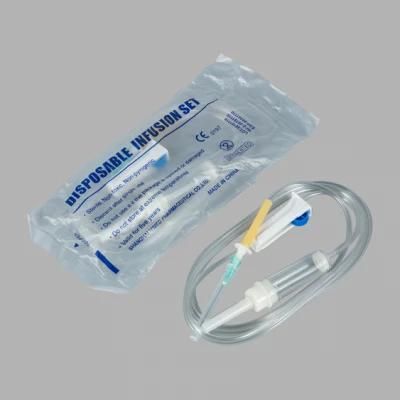 Disposable Medical Sterile IV Infusion Set with Needle for Single Use FDA 510K CE Approval