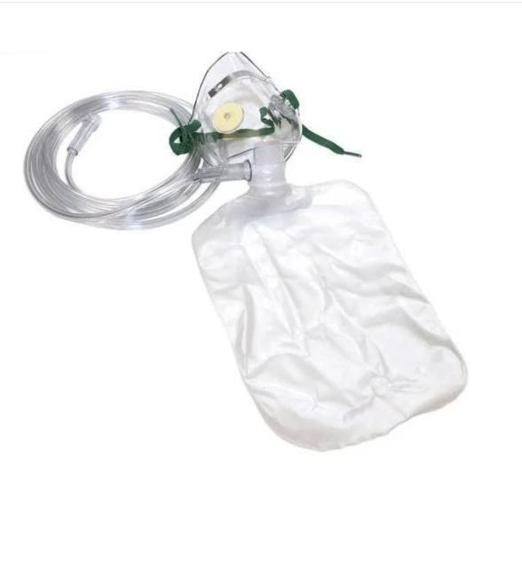 Disposable Oxygen Mask with 500ml Reservoir Bag/Non-Rebreathing/Rebrather Mask with ISO13485 CE FDA