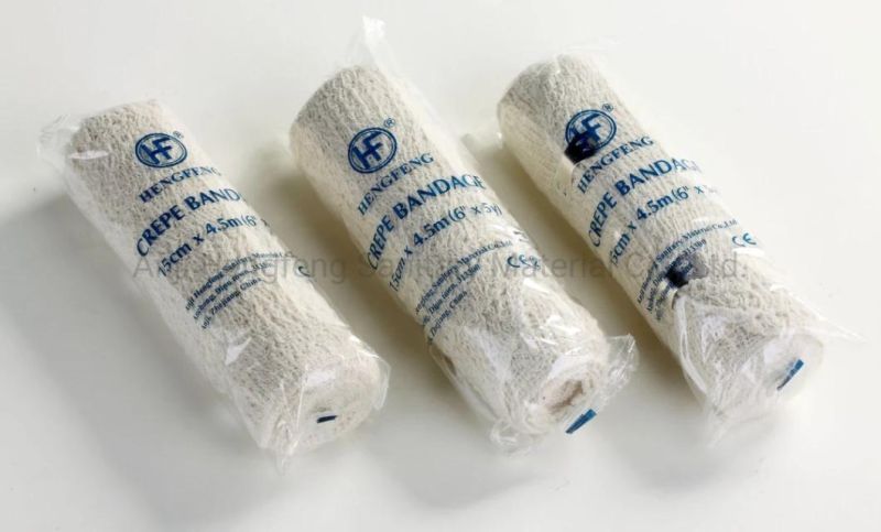 Disposable High Quality Medical Consumables First Aid Sport Surgical Cotton Elastic Crepe Bandage