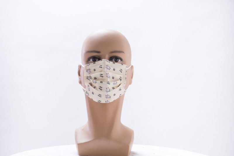White Disposable 3ply Nonwoven Face Mask with Earloop