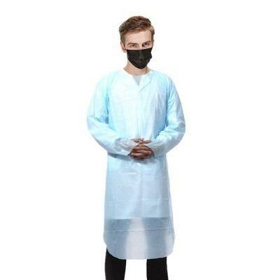 Disposable Waterproof PPE Gowns CPE Gown with Long Sleeves