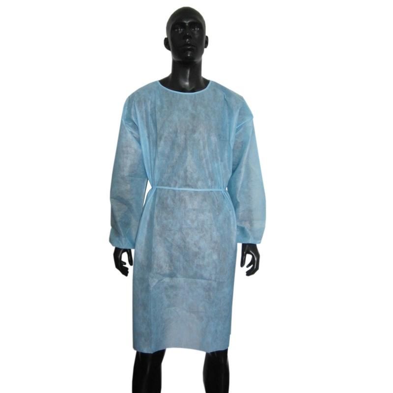 Disposable Yellow Water Resistant Isolation Gown PP Gown