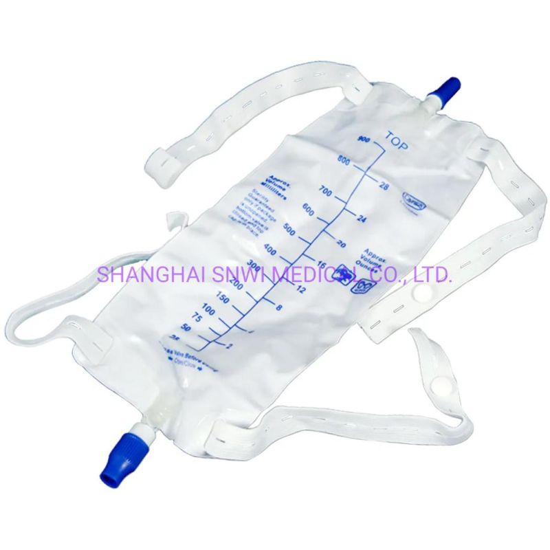 2000ml Medical Disposable Catheter Drainage Bag Urine Bag with Push Outlet