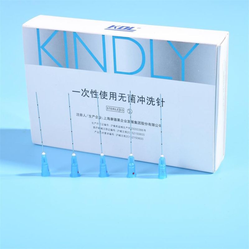 Disposable Sterile Flushing Needle for Injection, Micro-Rectification, Oral and Ophthalmology, Blunt Needle with Graduated Sterile Flushing Needle