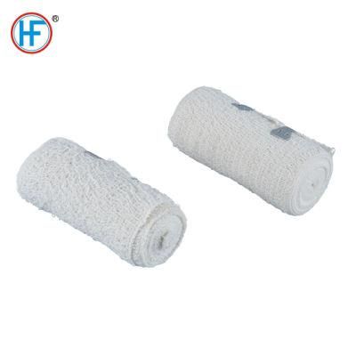 Mdr CE Approved Woven Elastic Compression Rolls with Fastening Clips Hf High Crepe Elastic Bandage Wrap