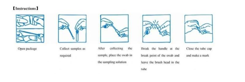 Disposable Sample Collection Test Kit with Flocked Nasopharyngeal Swab