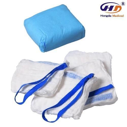 HD9-100% Cotton Medical Lap Sponge / Lap Pad Sponge / Abdominal Pad with X-ray and Blue Loop