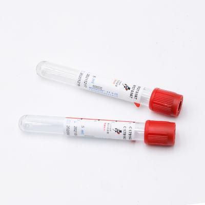 CE Red Top Plastic Vacuum Plastic Blood Sample Test Tube
