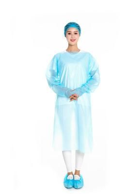 Cheap Disposable Blue CPE Adult Surgical Gowns