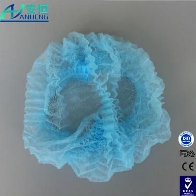 Nonwoven Mob Cap /Clip Cap/ Bouffant Cap Blue