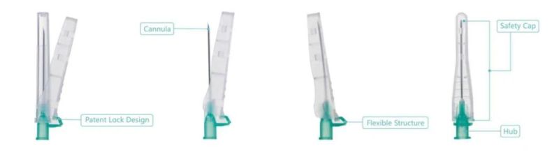 Disposable Safety Syringe Needle with Safety Cap 18g