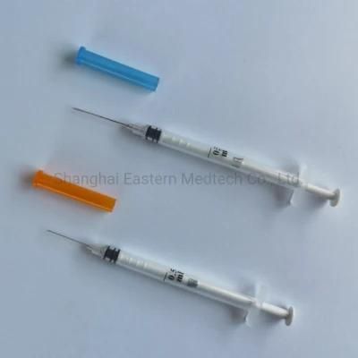 CE&ISO Certificated Disposable Medical Device Self-Destroy Vaccine Syringe with Fixed Needle 0.05ml