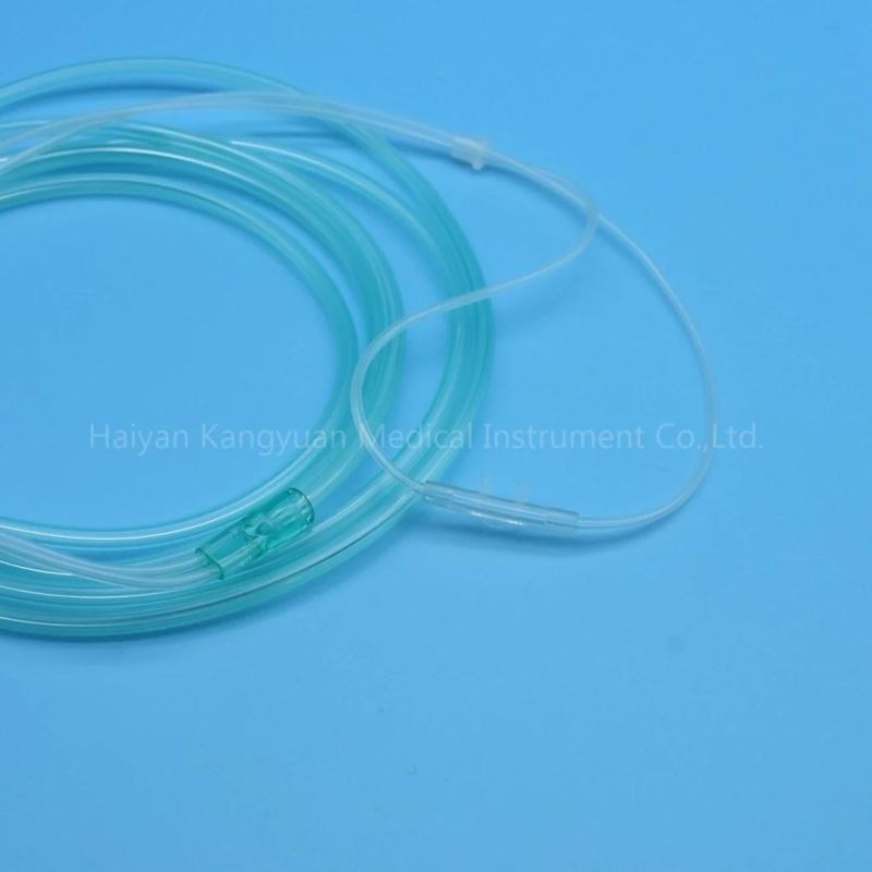 PVC Disposable Oxygen Nasal Cannula Transparent Tube Oxygen Therapy Device Medical Cannula