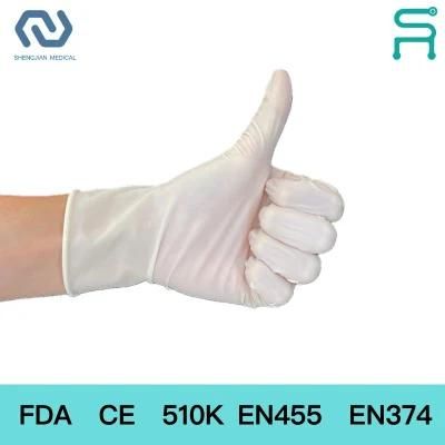 Milky White Disposable Latex Gloves with FDA CE 510K En455