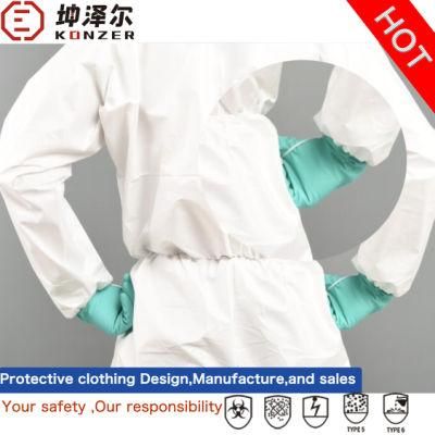 Safety Non Woven Konzer Microporous Film Disposable Coats for Disease/Epidemic Treatment