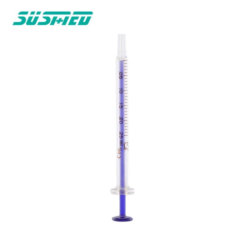 Disposable Glass Syringes with Metal Tip 1ml