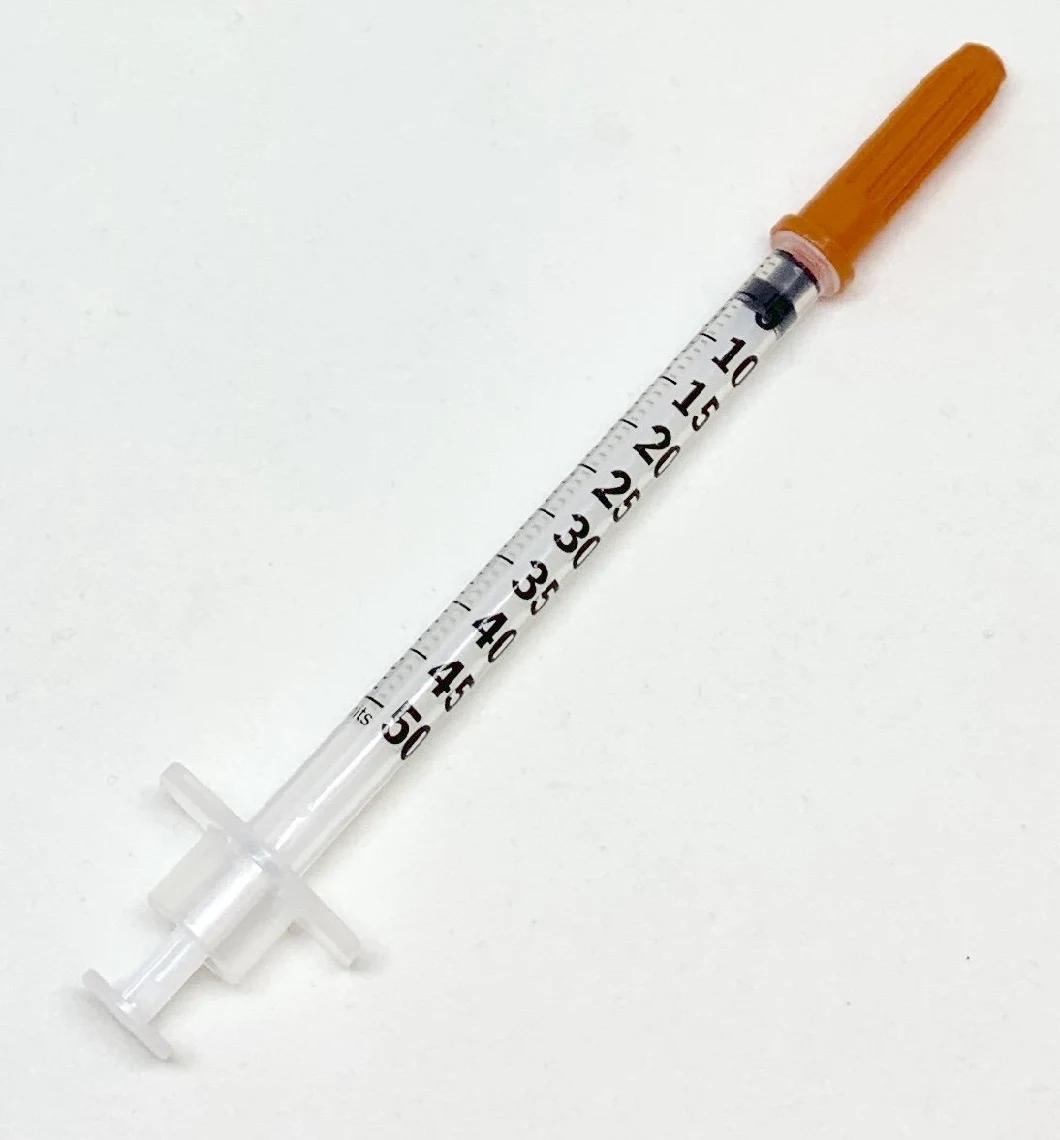 Disposable Insulin Syringe 50/100units for Insulin Injection with CE/FDA Certificate