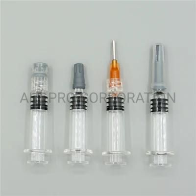 1ml Custom Packaging Prefilled Luer Lock Glass Oil Syringe