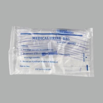 Disposable Urinary Bag Urine Collection Bag with Cross Valve CE ISO 2000ml OEM