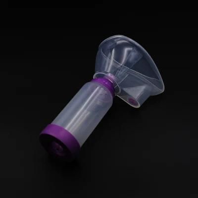 Own Design Spacer Inhaler for Asthma Treatment with Better Lung Deposition and Large Mask