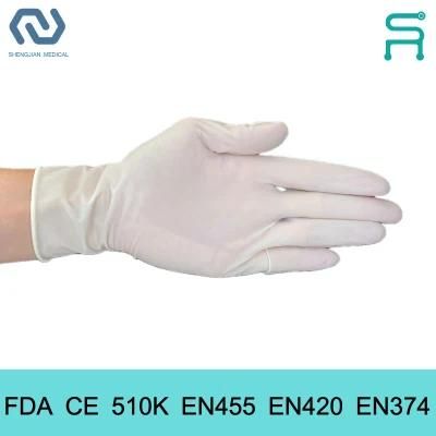 Natural Latex Gloves Powder Free 510K En455 Disposable Latex Gloves