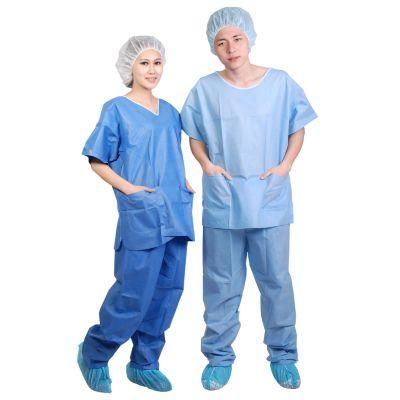 High Quality EU Standard Surgical SMS Scrub Suit Patient Gown