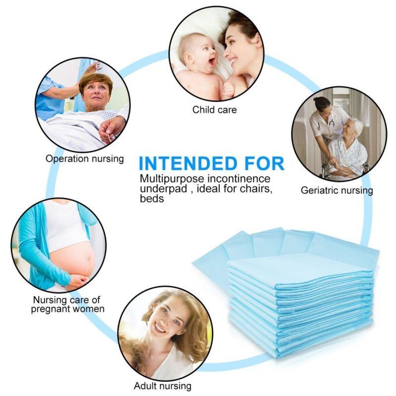 Incontinence Pad Disposable Non Woven Fabric Badsheets with High Absorbent Under Pads