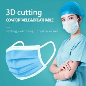 Disposable Medical Masks Protective Medical Facial Mask Non Woven 3ply Disposable Flat Mask