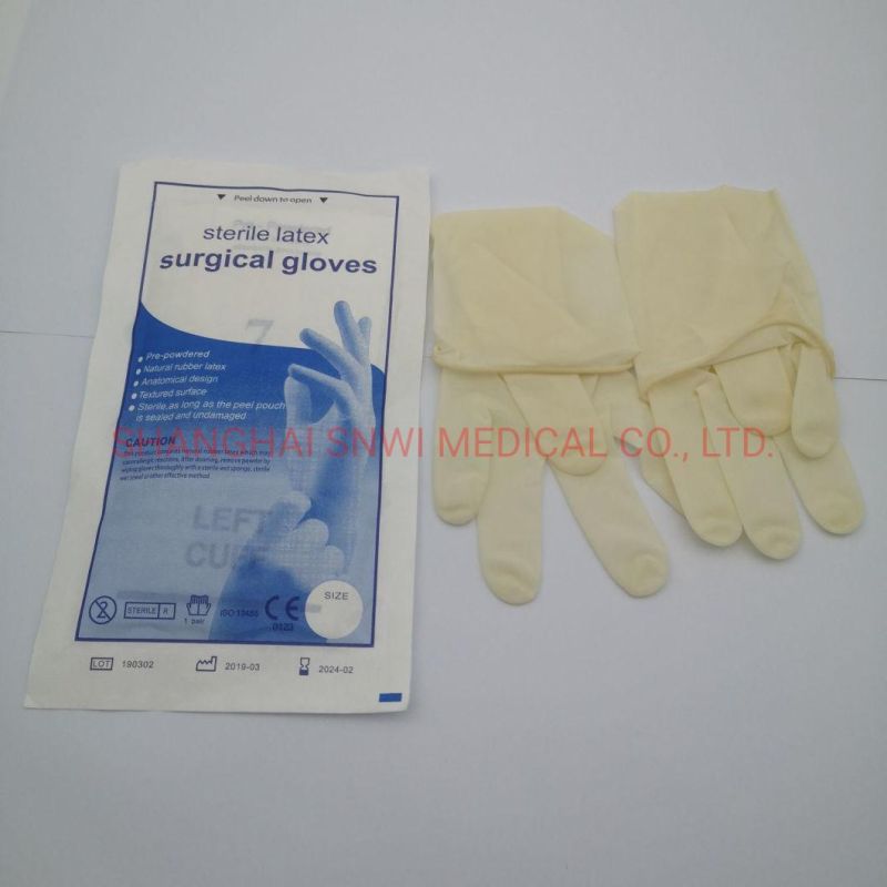 CE&ISO Certification Disposable Medical Latex Surgical Gloves