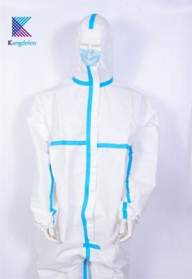 Disposable Safety Isolation Gown Suit Protective Clothing with Knitted Cuff