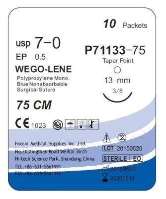 Wego Brand High Quality Sutures of Polypropylene