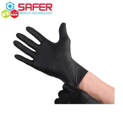 Comfortable Household Working Black Vinyl Gloves