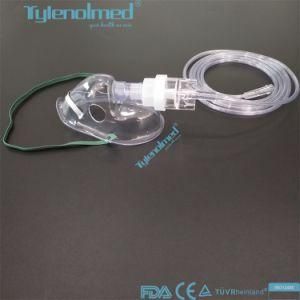 Medical Oxygen Therapy Nebulzier Mask Single Use with 2.1m Tubing Fsc Approved