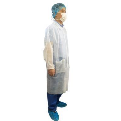 Disposable Nonwoven Lab Coat for Industrial