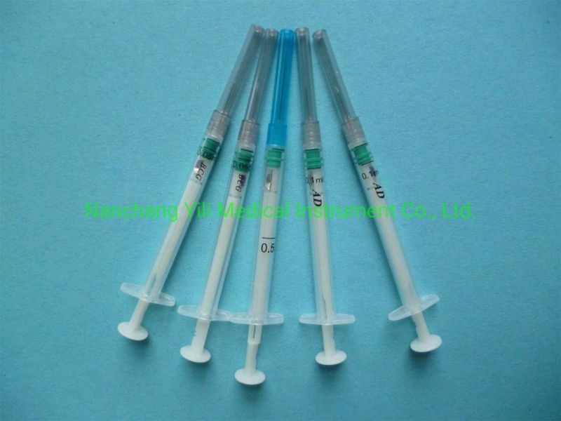 Disposable Syringe Auto Disable Bcg Syringe 0.05ml, 0.1ml, 0.5ml, 1ml