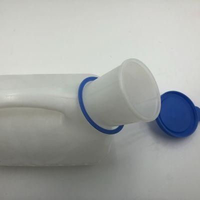 Disposable Medical Adult Women Man Plastic Urinal with Cup