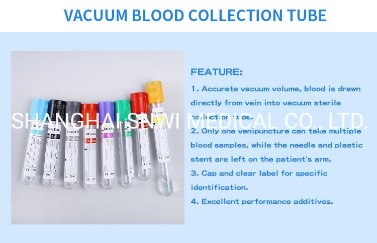 Disposable Medical Supplies Purple Cap Vacuum Pet or Glass EDTA K2 K3 Blood Collection Tube with CE ISO Certificate