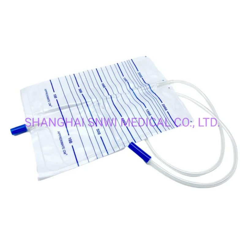 CE ISO Approved 2000ml Adult Disposable Medical Sterile Luxury Urine Bag