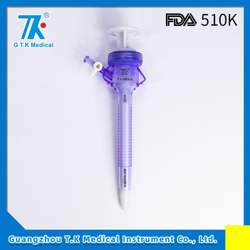 Disposable Laparoscopy Instrument Bladeless Trocar with Stability Sleeve