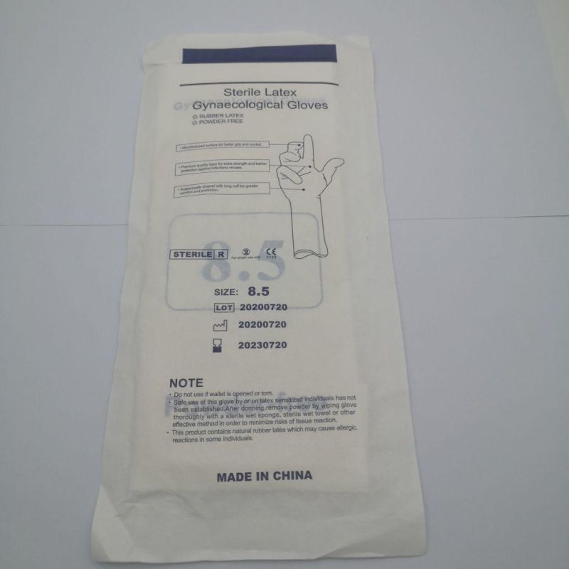 Disposable Medical Sterile Latex Surgical Gloves (Powdered or Powder Free) Used in Hospital
