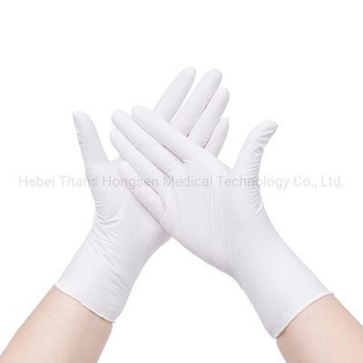 Titanfine Special Hot Selling Professional Food Processing White Disposable Nitrile Examination Gloves