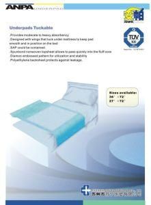 Big Size Disposable Underpad Tuckable Medical Winged Underpad