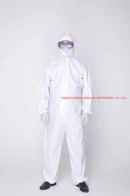 SMS/Microporous/PP/ Safety Protective Chemical Disposable Coverall