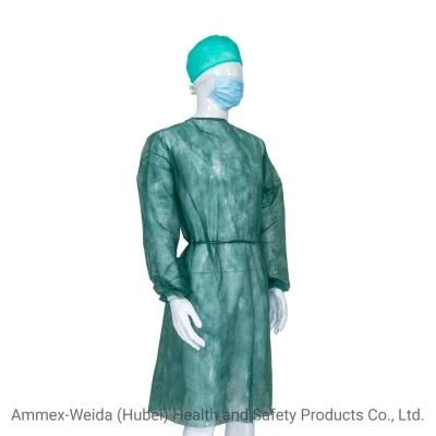 Disposable Medical Isolation Gown with Elasticated Wrist/Medical PP Isolation Gown for Hospital