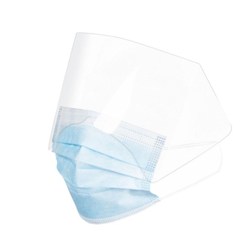 Disposable Face Masks Medical Facial Mask with Transparent Plastic Eye Shield