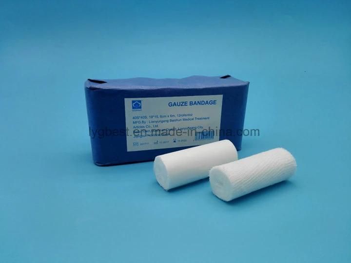 100% Disposable Medical Supply Gauze Bandage Roll with FDA Certificate
