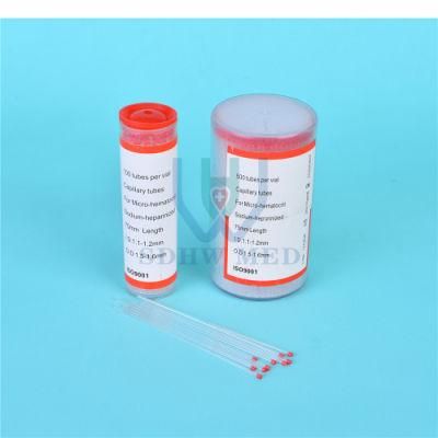 Laboratory Glass Hematocrit Blood Collection Disposable Micro Capillary Tube with Heparinized