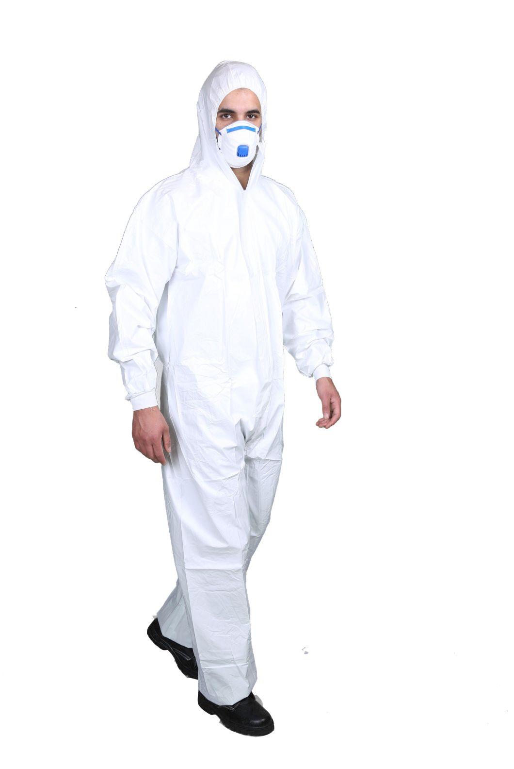 Type 5/6 SMS Disposable Non Woven Protective Medical Coveralls