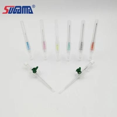 Medical Disposable IV Cannula Catheter with Injection Port with Wing